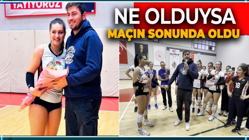 BAYAN VOLEYBOLCUYA SALONDA SÜRPRİZ EVLENME TEKLİFİ