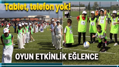 ÇOCUKLAR GELENEKSEL OYUNLARLA DOYASIYA EĞLENDİ